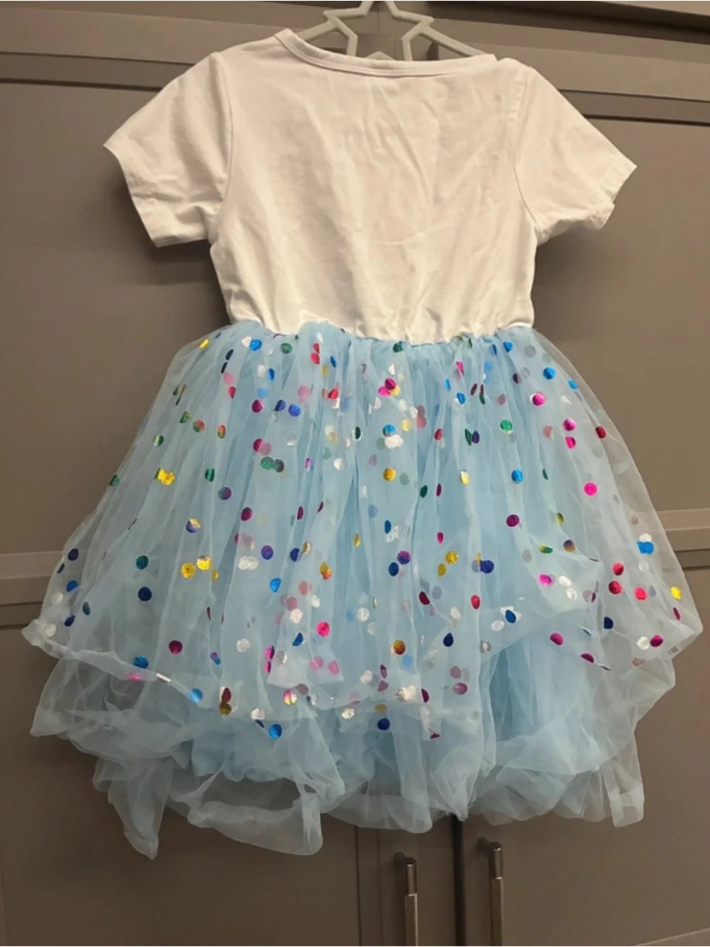 Girls' Light Blue 'Birthday Girl' Tulle Party Dress